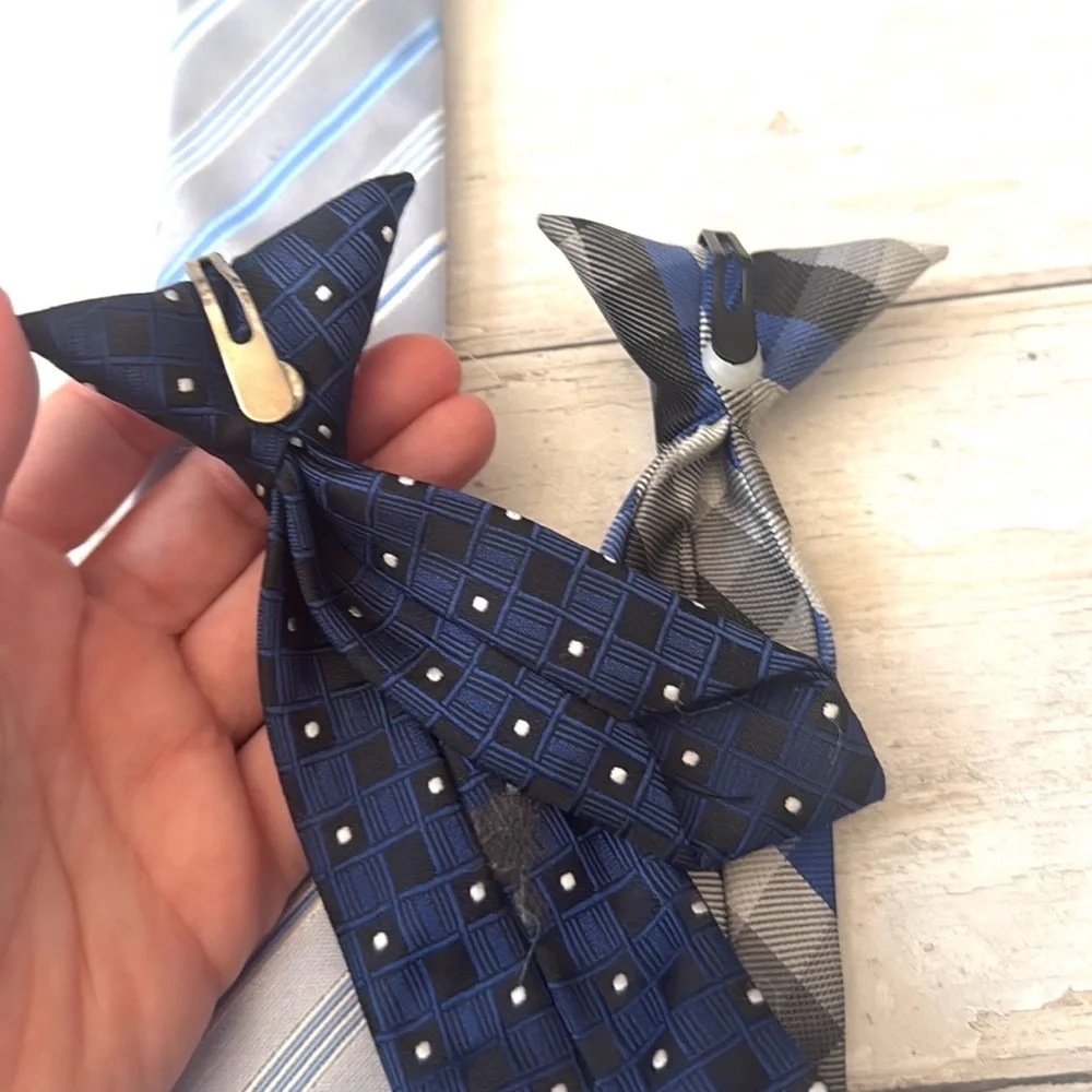 Boys Clip On Ties Bow Ties Formal Wear Children’s Set of 3